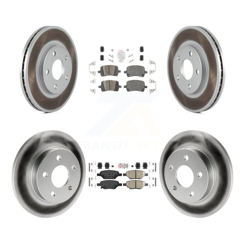 Front Rear Ceramic Pads And Coated Disc Brake Rotors Kit For Chevrolet Malibu Pontiac G6 KGA-104943