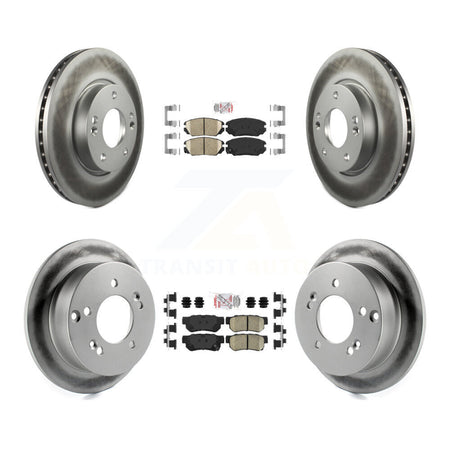 Front Rear Ceramic Pads And Coated Disc Brake Rotors Kit For Hyundai Sonata 2.4L KGA-104959