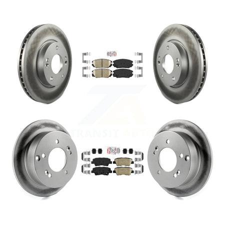 Front Rear Ceramic Pads And Coated Disc Brake Rotors Kit For Hyundai Sonata 2.4L KGA-104967