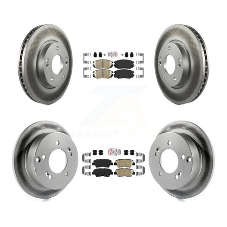 Front Rear Ceramic Pads And Coated Disc Brake Rotors Kit For Hyundai Sonata 2.4L KGA-104968