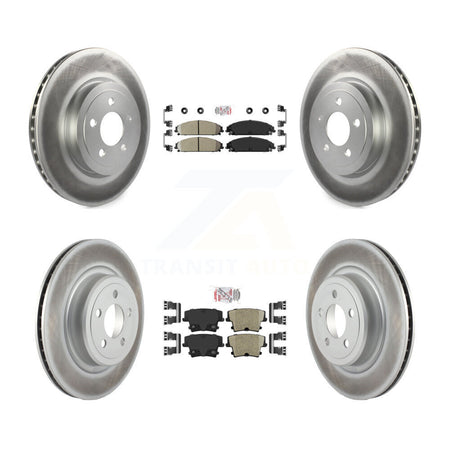 Front Rear Ceramic Pad Coated Disc Brake Rotors Kit For Dodge Charger With Police Package KGA-104970