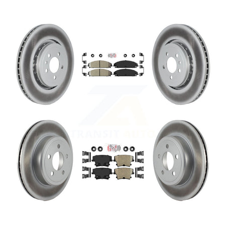 Front Rear Ceramic Pads And Coated Disc Brake Rotors Kit For Dodge Charger KGA-104971