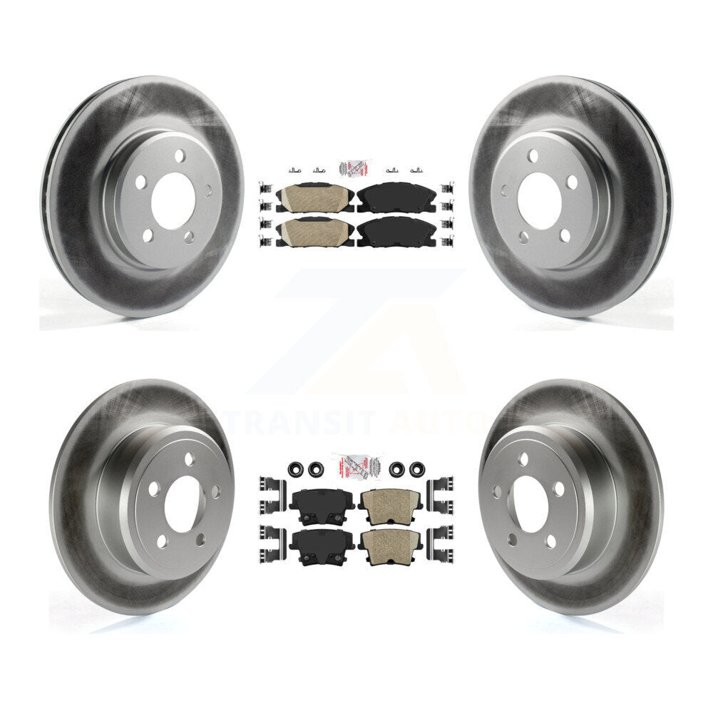 Front Rear Ceramic Pad Coat Disc Brake Rotors Kit For Dodge Charger Pursuit with RWD 3.6L KGA-104972
