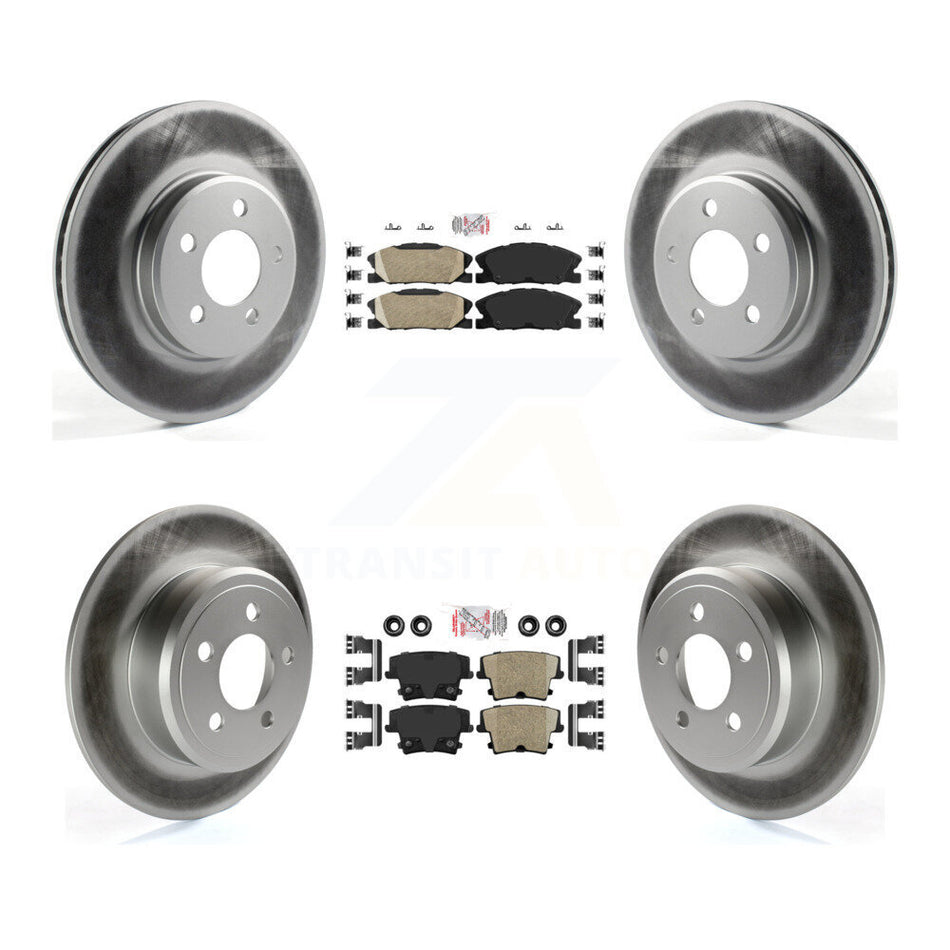 Front Rear Ceramic Pad Coat Disc Brake Rotors Kit For Dodge Charger Pursuit with RWD 3.6L KGA-104972