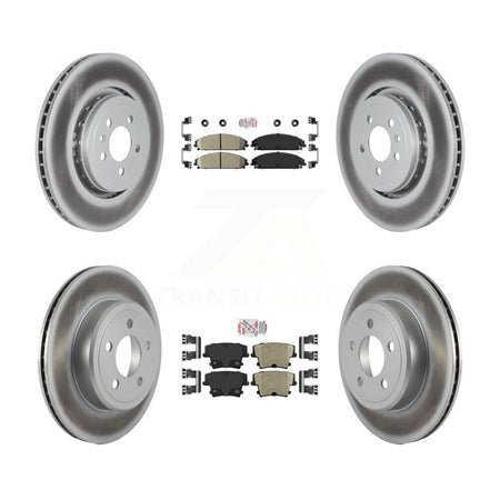 Front Rear Ceramic Pads And Coated Disc Brake Rotors Kit For Dodge Charger KGA-104975