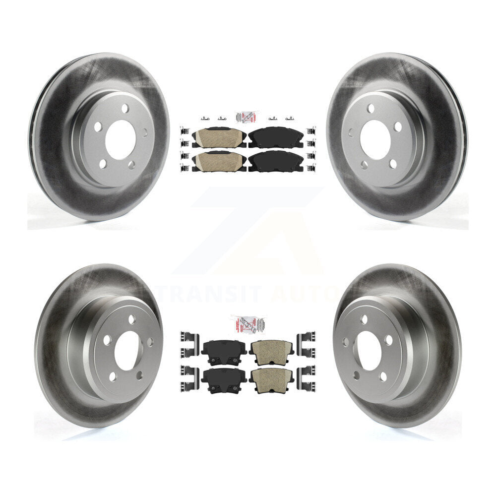 Front Rear Ceramic Pad Coat Disc Brake Rotors Kit For Dodge Charger Pursuit with RWD 3.6L KGA-104976