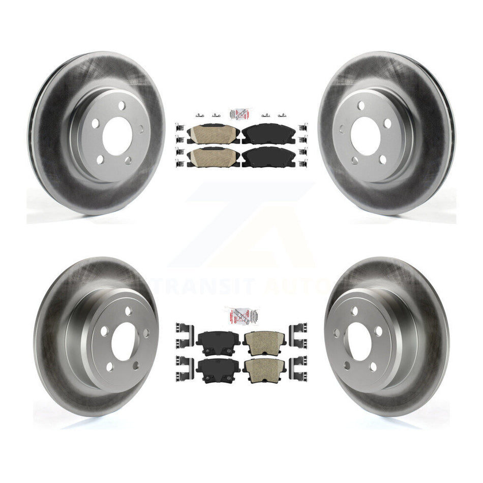Front Rear Ceramic Pad Coat Disc Brake Rotors Kit For Dodge Charger Pursuit with RWD 3.6L KGA-104976