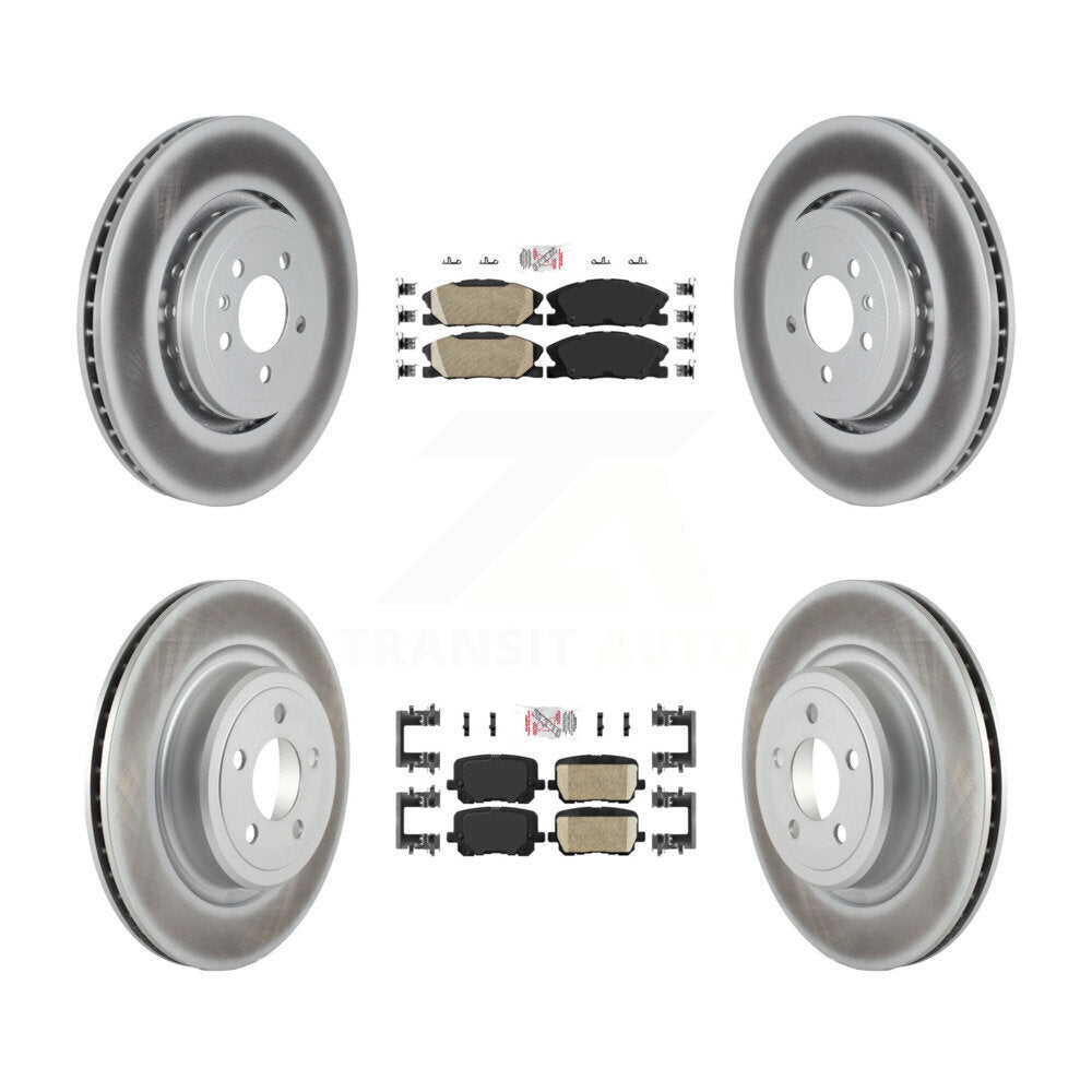 Front Rear Ceramic Pad Coat Brake Rotors Kit For 2020-2022 Dodge Charger Pursuit with RWD KGA-104977