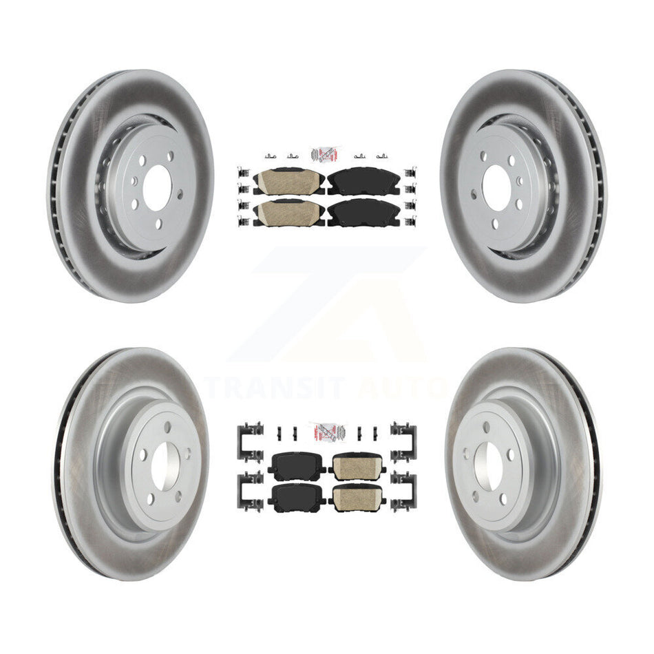 Front Rear Ceramic Pad Coat Brake Rotors Kit For 2020-2022 Dodge Charger Pursuit with RWD KGA-104977