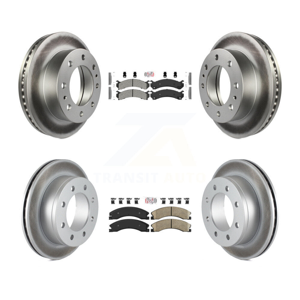 Front Semi-Metallic Rear Ceramic Pad Coat Disc Brake Rotor Kit For Chevrolet Express 4500 KGA-105003
