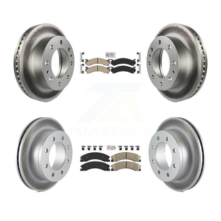 Front Rear Ceramic Pads And Coated Disc Brake Rotors Kit For Chevrolet Express 4500 KGA-105004