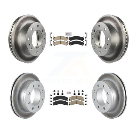 Front Rear Ceramic Pads And Coated Disc Brake Rotors Kit For Chevrolet Express 4500 KGA-105008