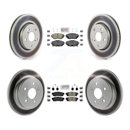 Front Rear Ceramic Pads And Coated Disc Brake Rotors Kit For 2018 Toyota C-HR KGA-105018
