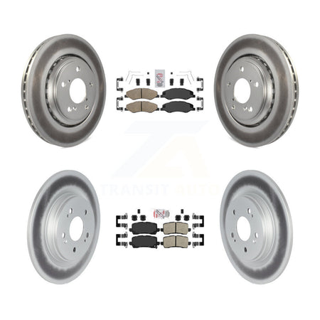 Front Rear Ceramic Pads And Coated Disc Brake Rotors Kit For 2021-2023 Honda Odyssey KGA-105022