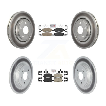 Front Rear Ceramic Pads And Coated Disc Brake Rotors Kit For 2021-2023 Honda Odyssey KGA-105023