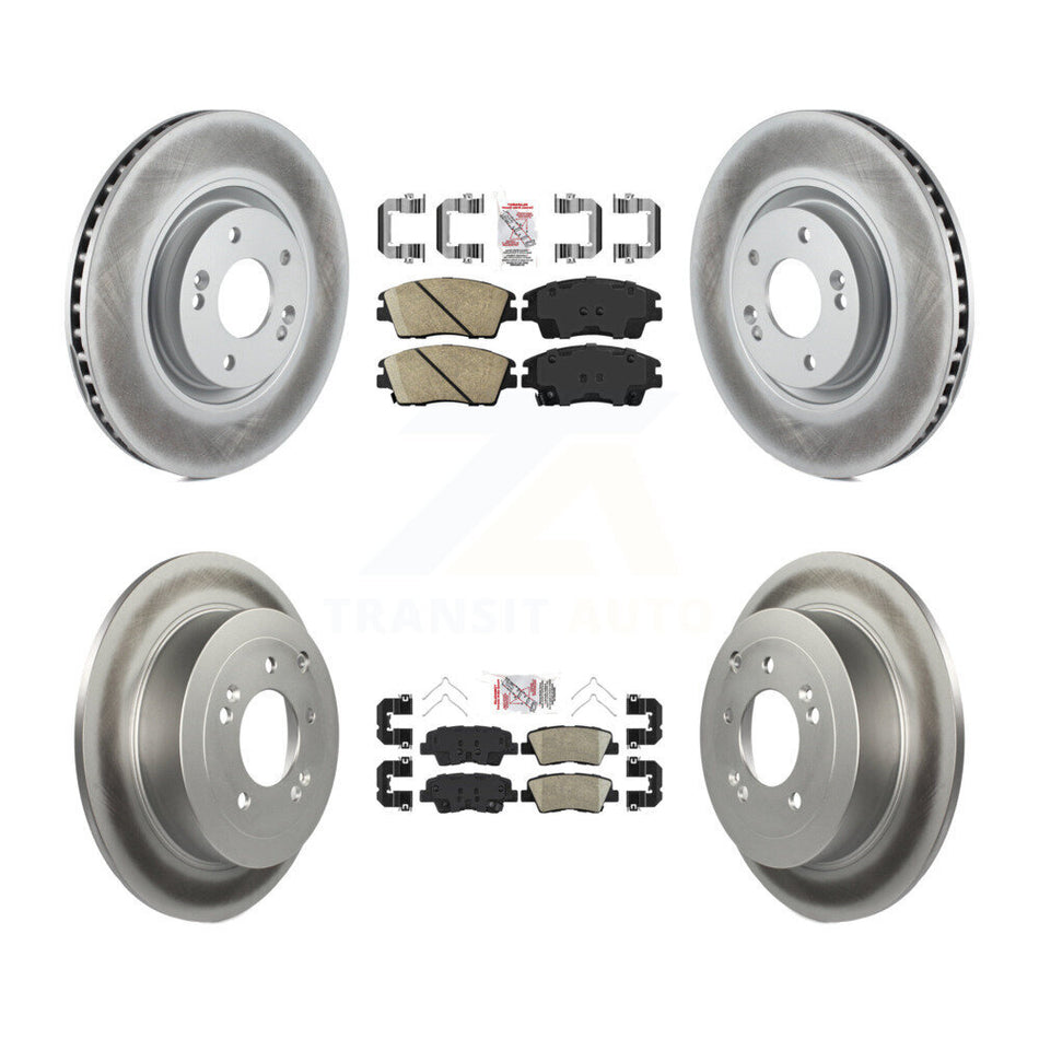 Front Rear Ceramic Pad Coated Brake Rotors Kit For Kia Sportage With Manual Parking KGA-105028