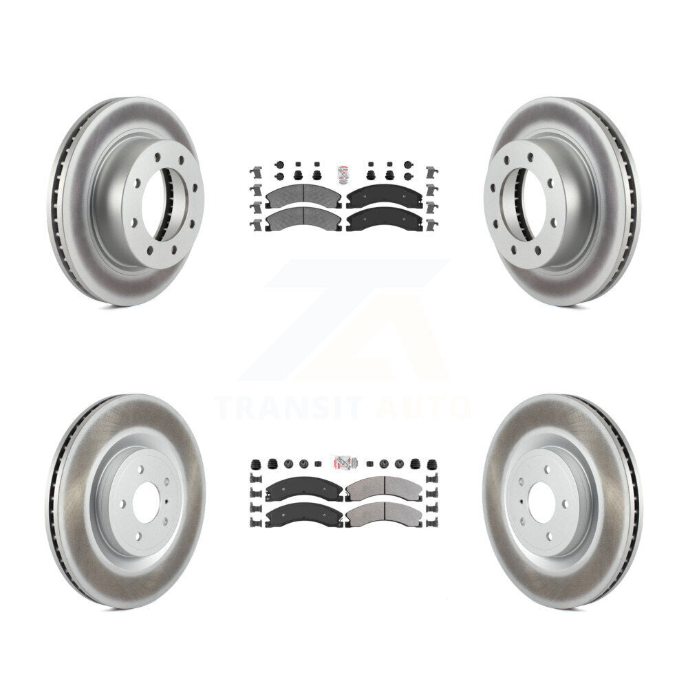 Front Rear Semi-Metallic Pad Coated Disc Brake Rotors Kit For Nissan NV2500 NV3500 NV1500 KGA-105069