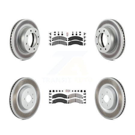 Front Rear Semi-Metallic Pad Coated Disc Brake Rotors Kit For Nissan NV2500 NV3500 NV1500 KGA-105069