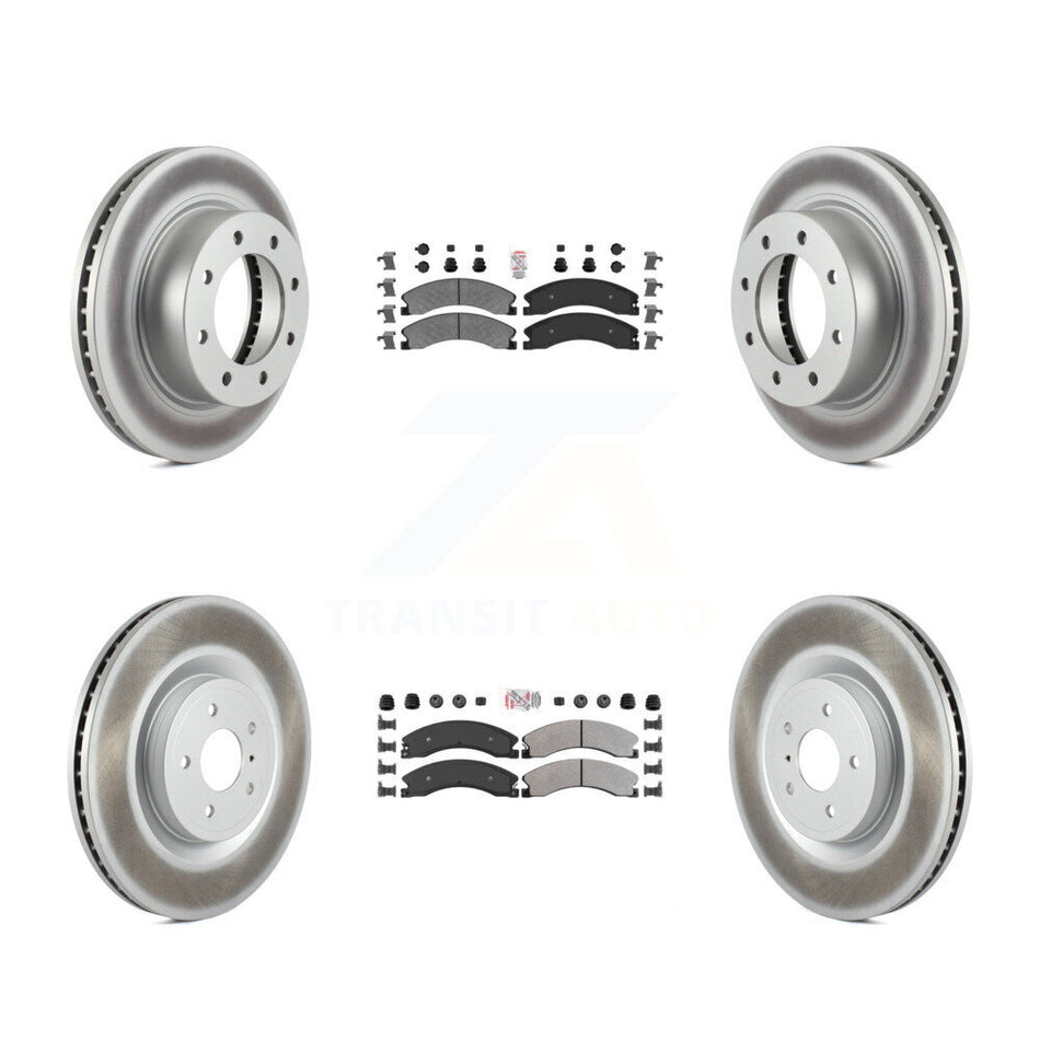 Front Rear Semi-Metallic Pad Coated Disc Brake Rotors Kit For Nissan NV2500 NV3500 NV1500 KGA-105069