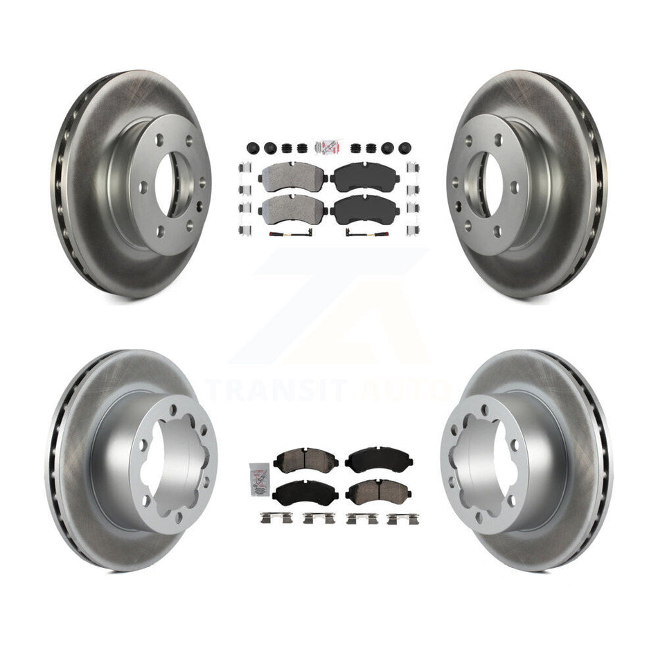 Front Semi-Metallic Rear Ceramic Pad Coat Brake Rotor Kit For Mercedes-Benz Sprinter 3500 KGA-105082