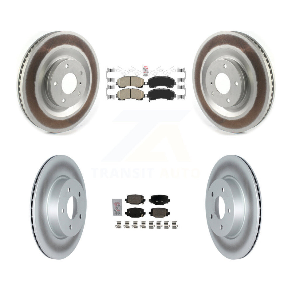 Front Rear Ceramic Pads And Coated Disc Brake Rotors Kit For INFINITI QX50 QX55 KGA-105095
