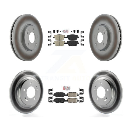 Front Rear Ceramic Pads And Coated Disc Brake Rotors Kit For Hyundai Sonata KGA-105103