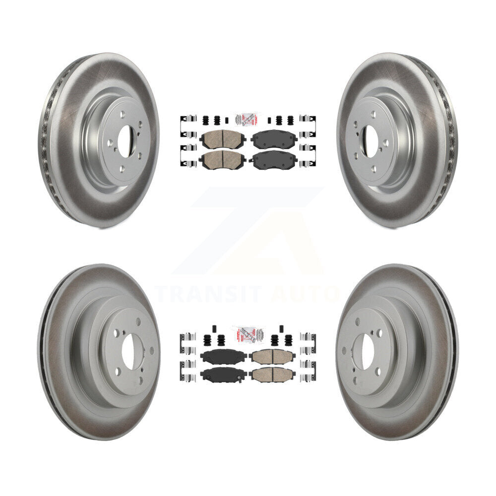 Front Rear Ceramic Pads And Coated Disc Brake Rotors Kit For Subaru Legacy KGA-105110