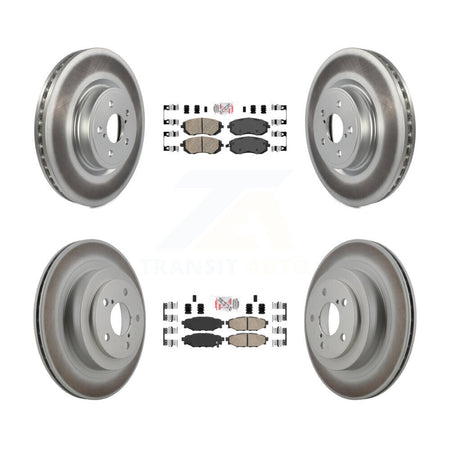 Front Rear Ceramic Pads And Coated Disc Brake Rotors Kit For Subaru Legacy KGA-105110