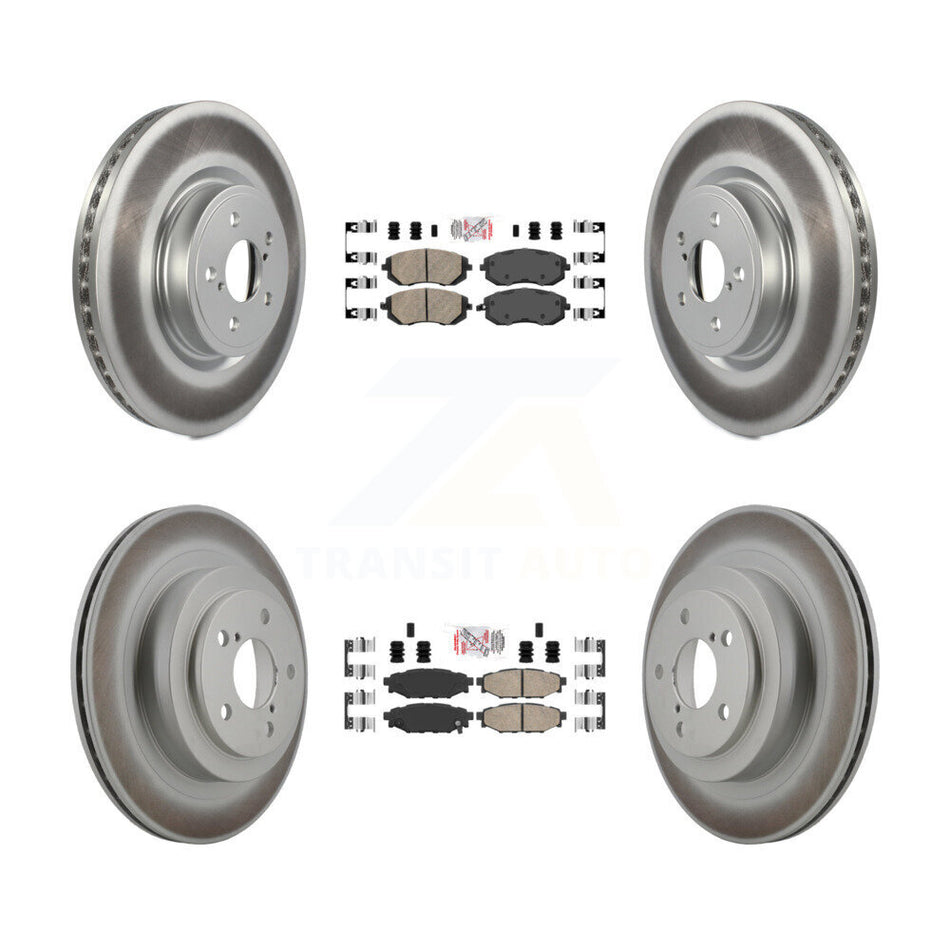 Front Rear Ceramic Pads And Coated Disc Brake Rotors Kit For Subaru Legacy KGA-105110