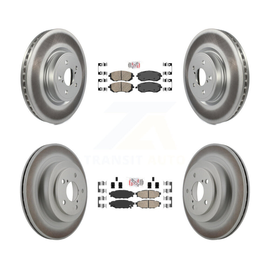 Front Rear Ceramic Pads And Coated Disc Brake Rotors Kit For Subaru Legacy KGA-105111