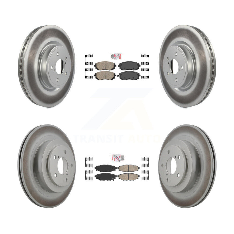Front Rear Ceramic Pads And Coated Disc Brake Rotors Kit For Subaru Legacy KGA-105113