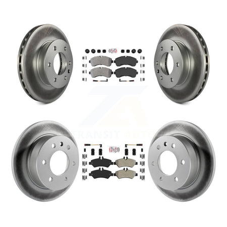 Front Rear Semi-Metallic Pad Coated Brake Rotors Kit For Dodge Sprinter 3500 Freightliner KGA-105117
