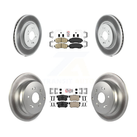 Front Rear Ceramic Pads And Coated Disc Brake Rotors Kit For Acura RDX KGA-105118