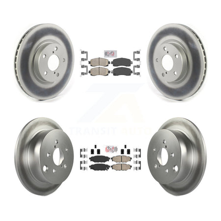 Front Rear Ceramic Pads And Coated Disc Brake Rotors Kit For Subaru Impreza KGA-105126