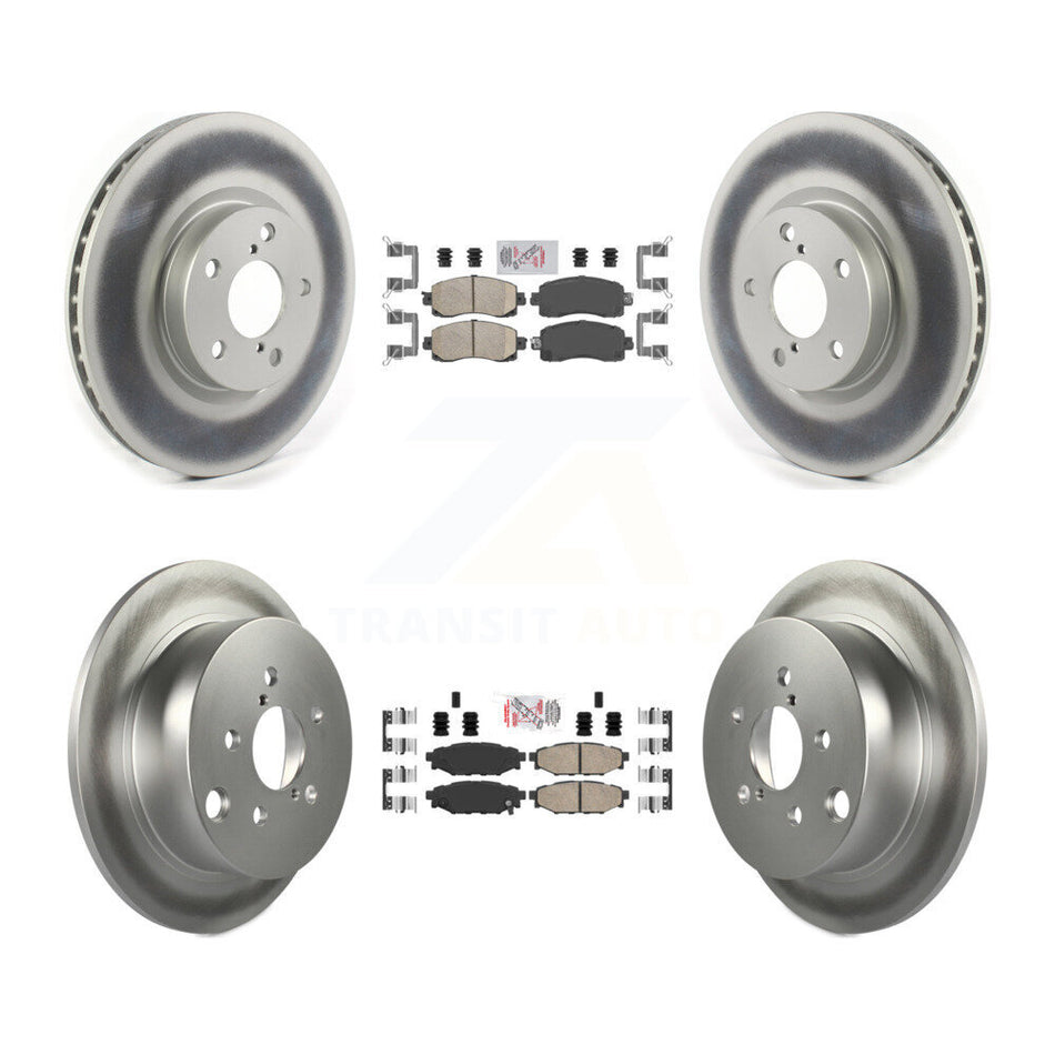 Front Rear Ceramic Pads And Coated Disc Brake Rotors Kit For Subaru Impreza KGA-105127