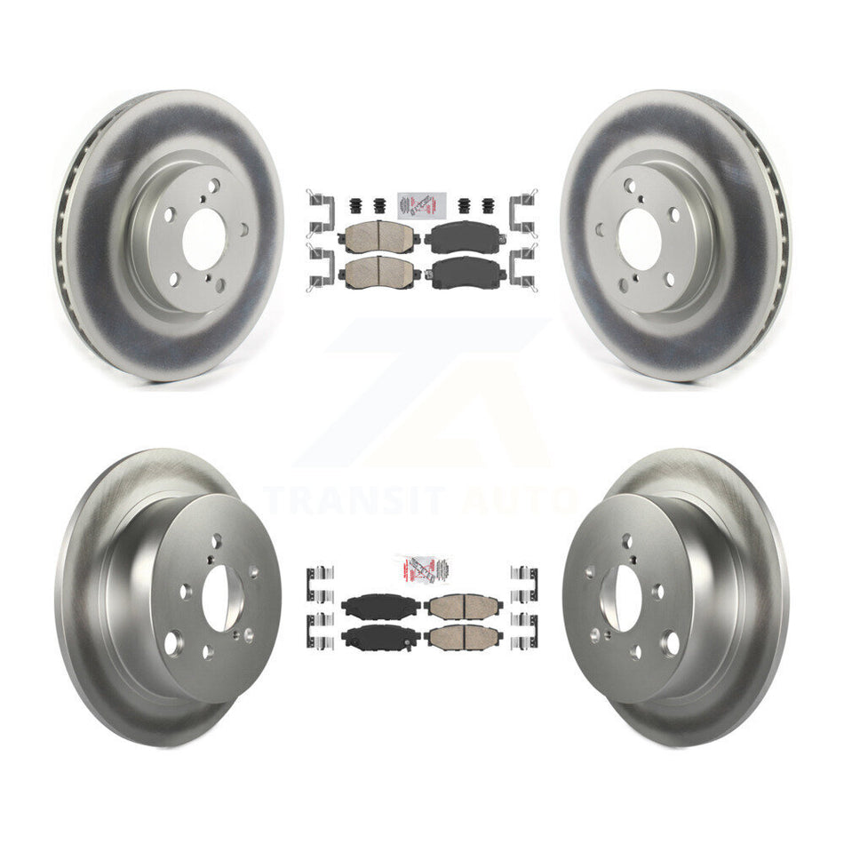 Front Rear Ceramic Pads And Coated Disc Brake Rotors Kit For Subaru Impreza KGA-105129