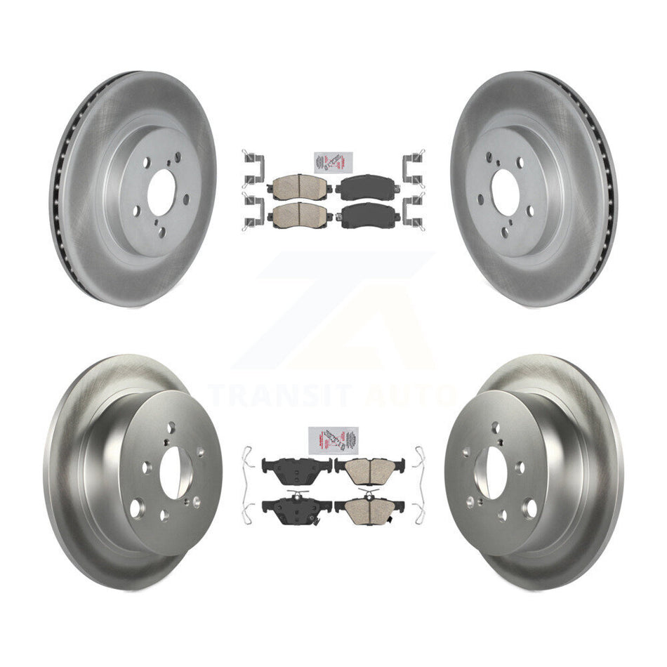 Front Rear Ceramic Pads And Coated Disc Brake Rotors Kit For Subaru Crosstrek KGA-105130