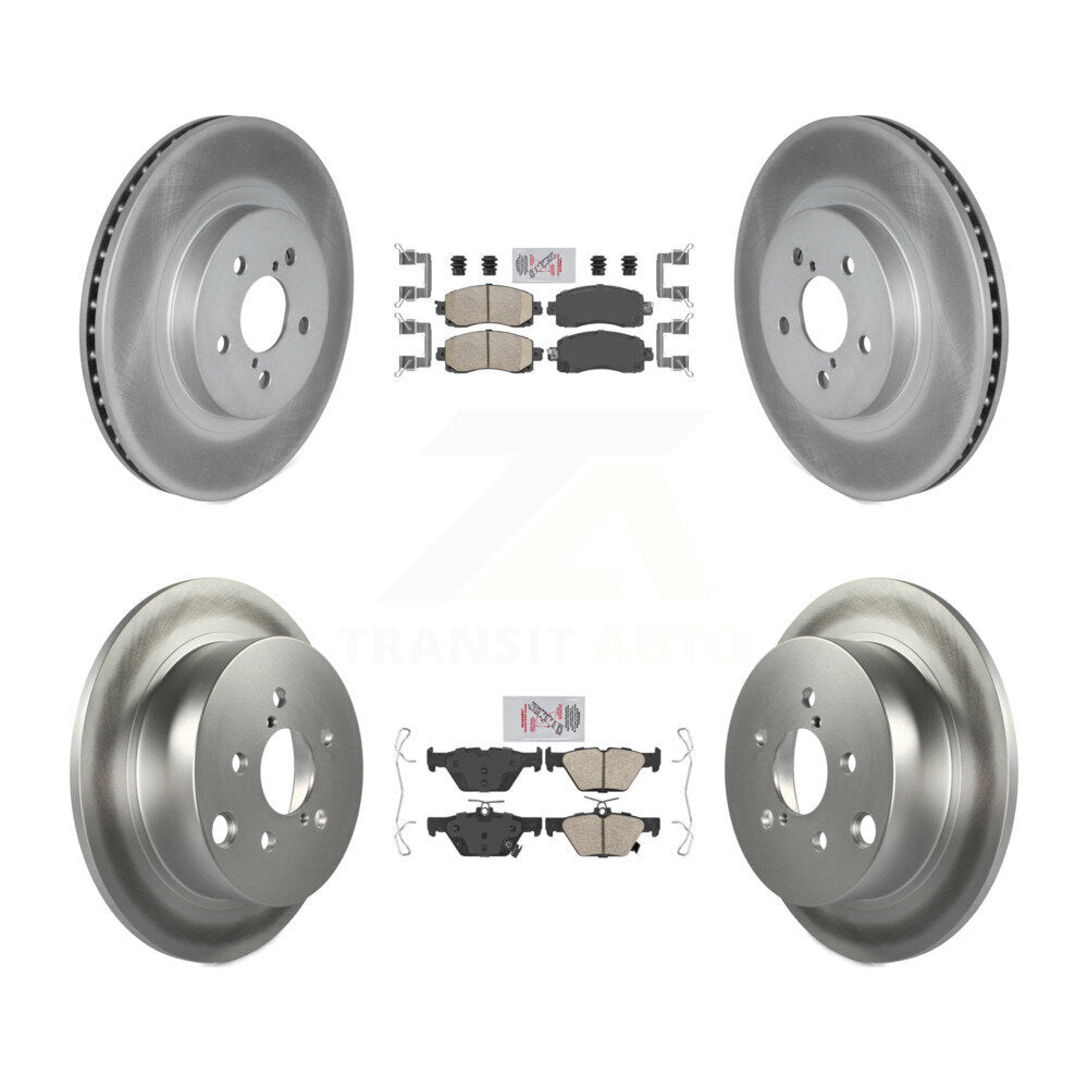 Front Rear Ceramic Pads And Coated Disc Brake Rotors Kit For Subaru Crosstrek KGA-105131