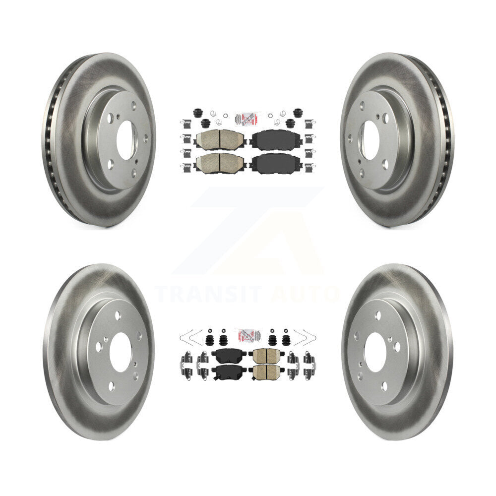 Front Rear Ceramic Pads And Coated Disc Brake Rotors Kit For 2008-2015 Scion xB KGA-105134