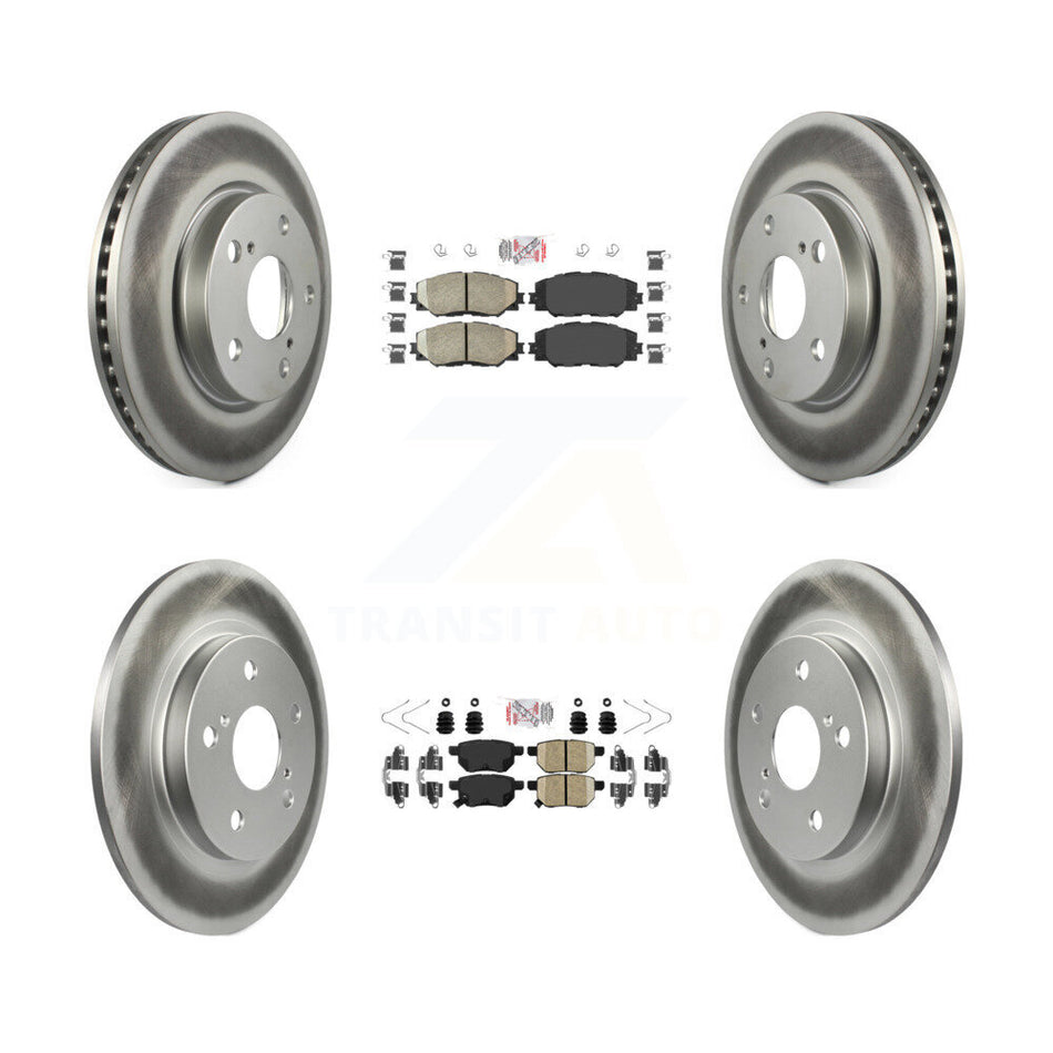 Front Rear Ceramic Pads And Coated Disc Brake Rotors Kit For 2008-2015 Scion xB KGA-105135
