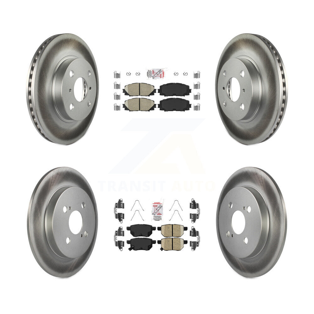 Front Rear Ceramic Pads And Coated Disc Brake Rotors Kit For Toyota Yaris KGA-105137