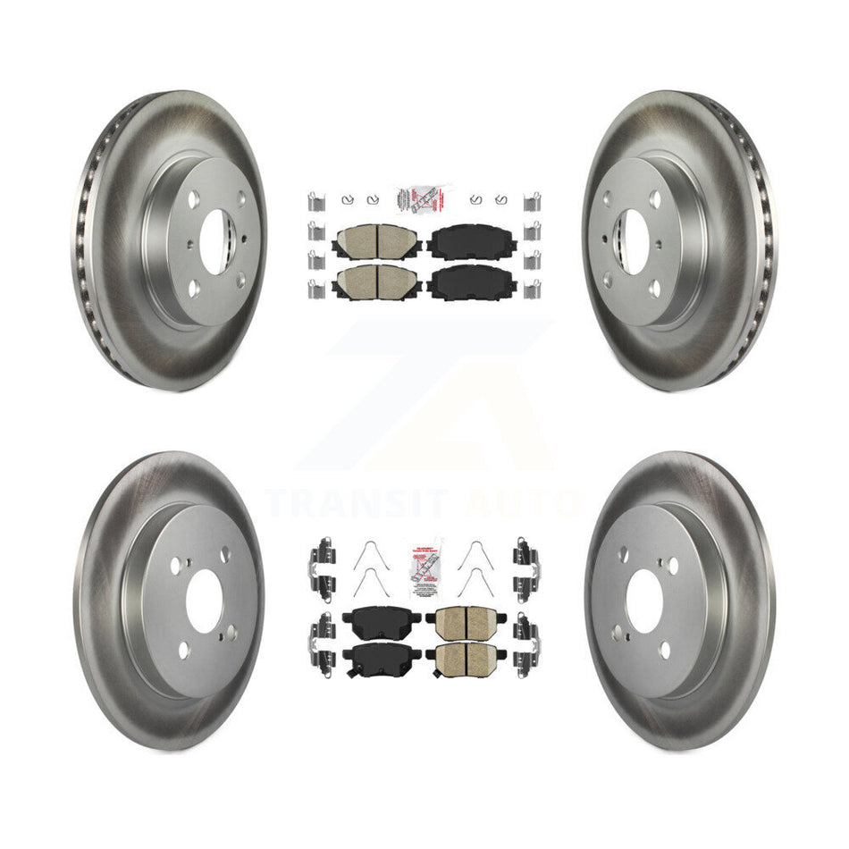 Front Rear Ceramic Pads And Coated Disc Brake Rotors Kit For Toyota Yaris KGA-105137