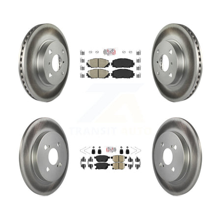Front Rear Ceramic Pads And Coated Disc Brake Rotors Kit For Toyota Yaris KGA-105139
