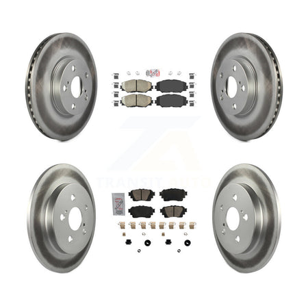 Front Rear Ceramic Pads And Coated Disc Brake Rotors Kit For 2019 Toyota Corolla 1.8L KGA-105141