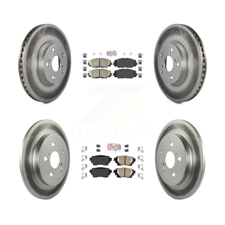 Front Rear Ceramic Pads And Coated Disc Brake Rotors Kit For 2019 Toyota Corolla 1.8L KGA-105143