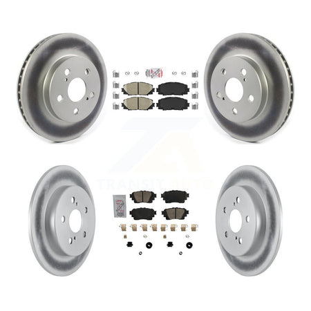 Front Rear Ceramic Pads And Coated Disc Brake Rotors Kit For Toyota Corolla KGA-105145