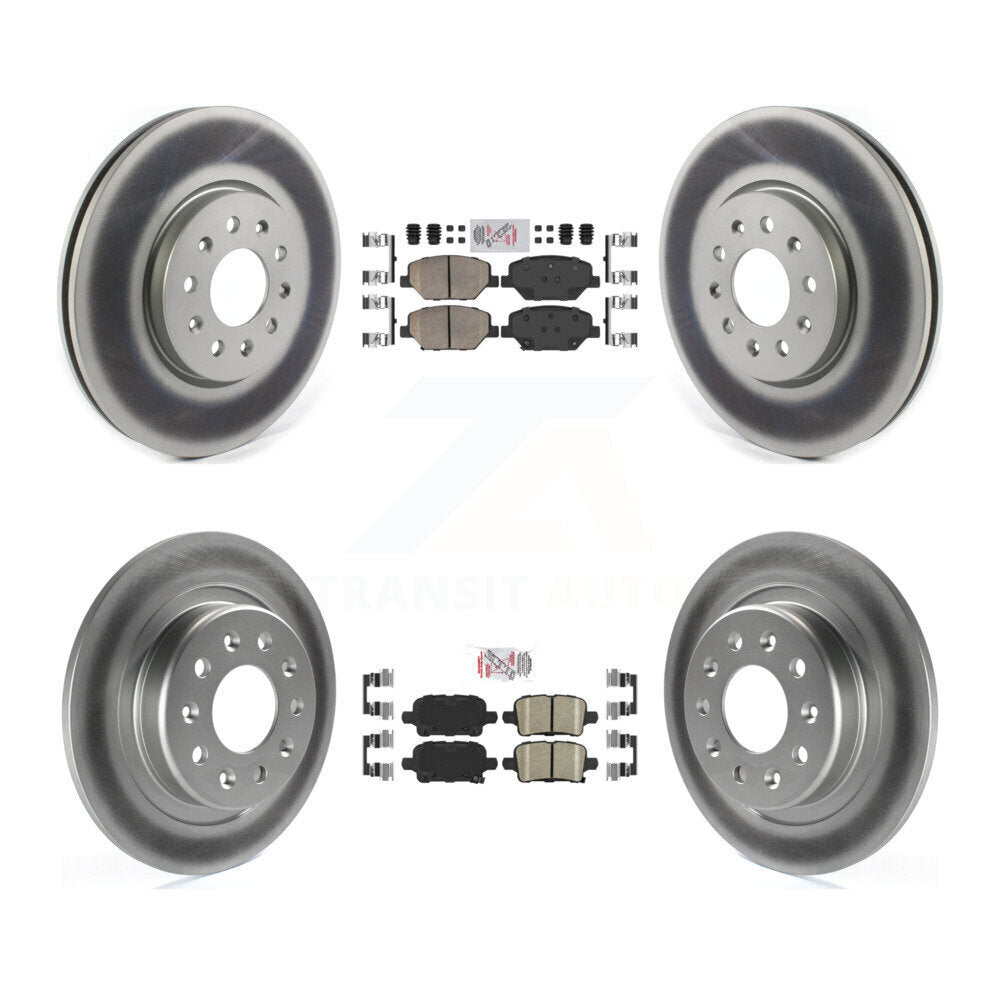 Front Rear Ceramic Pad Coat Disc Brake Rotors Kit For Chevrolet Equinox GMC Terrain Buick KGA-105150