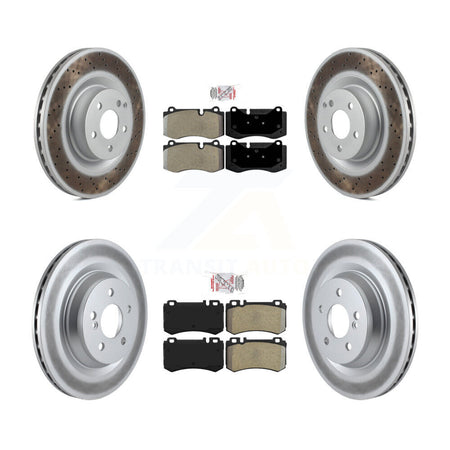 Front Rear Semi-Metallic Pad Coat Brake Rotors Kit For Mercedes-Benz S600 Armored Vehicle KGA-105179
