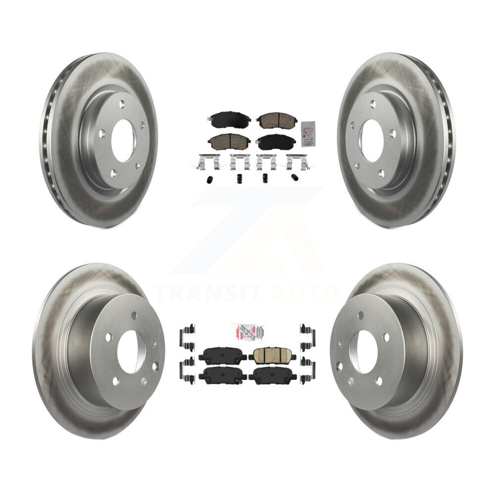 Front Rear Ceramic Pads And Coated Disc Brake Rotors Kit For Nissan Sentra KGA-105184