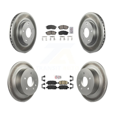 Front Rear Ceramic Pads And Coated Disc Brake Rotors Kit For Nissan Sentra KGA-105185